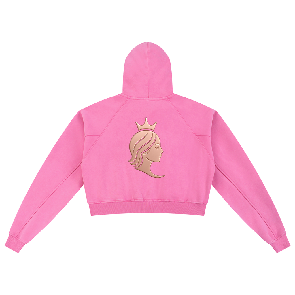 Snowwashed DivineX Cropped Hoodie