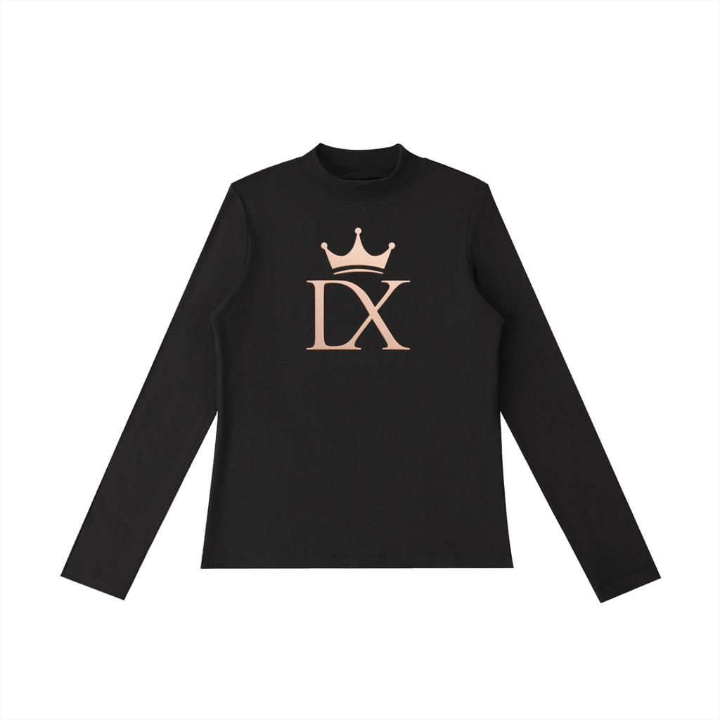Crowned Essence Mock-Neck Luxe Top