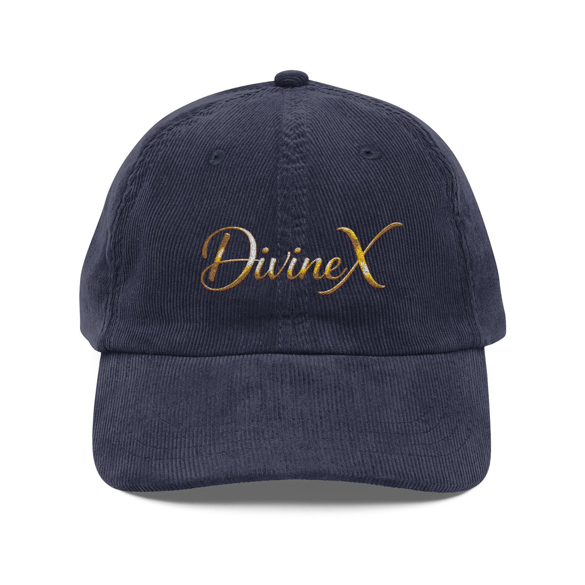 Gilded Script Corduroy Cap