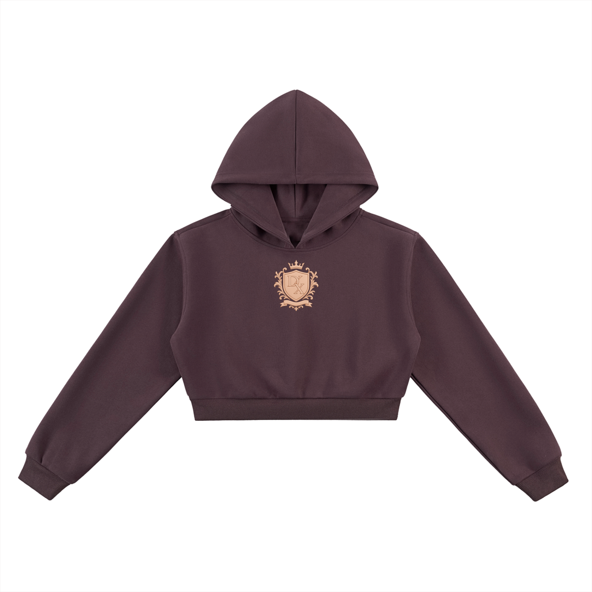Radiant Crest Cropped Hoodie