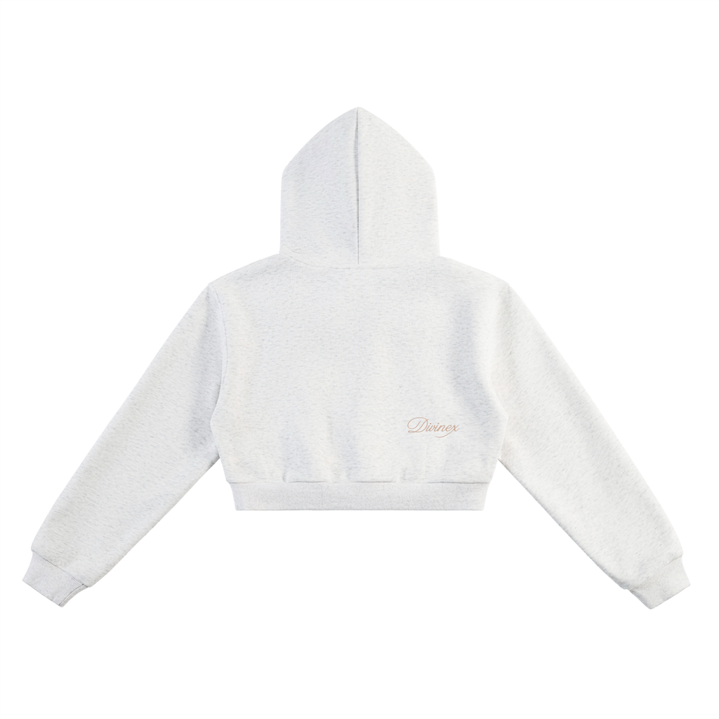 Radiant Crest Cropped Hoodie