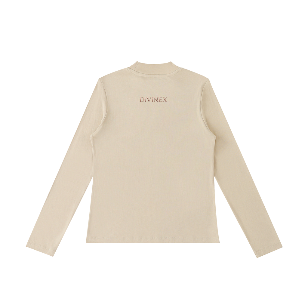 Crowned Essence Mock-Neck Luxe Top