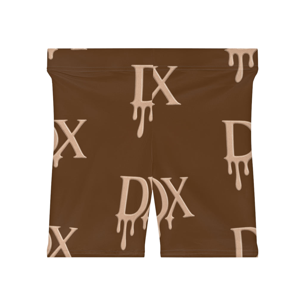 DX Monogram Drip Biker Shorts -Brown