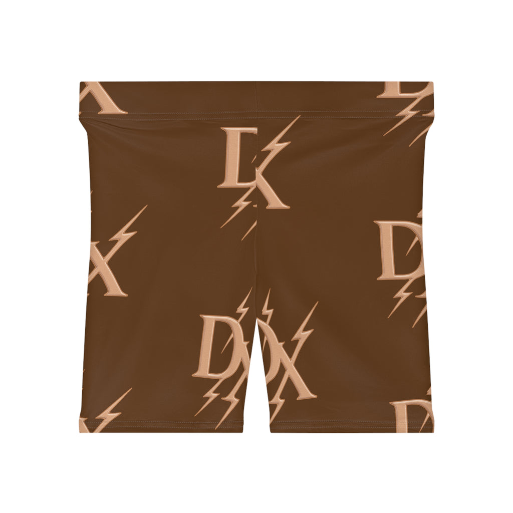 DX Lightning Luxe Biker Shorts - Brown