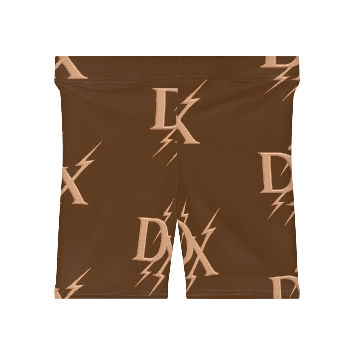 DX Lightning Luxe Biker Shorts - Brown