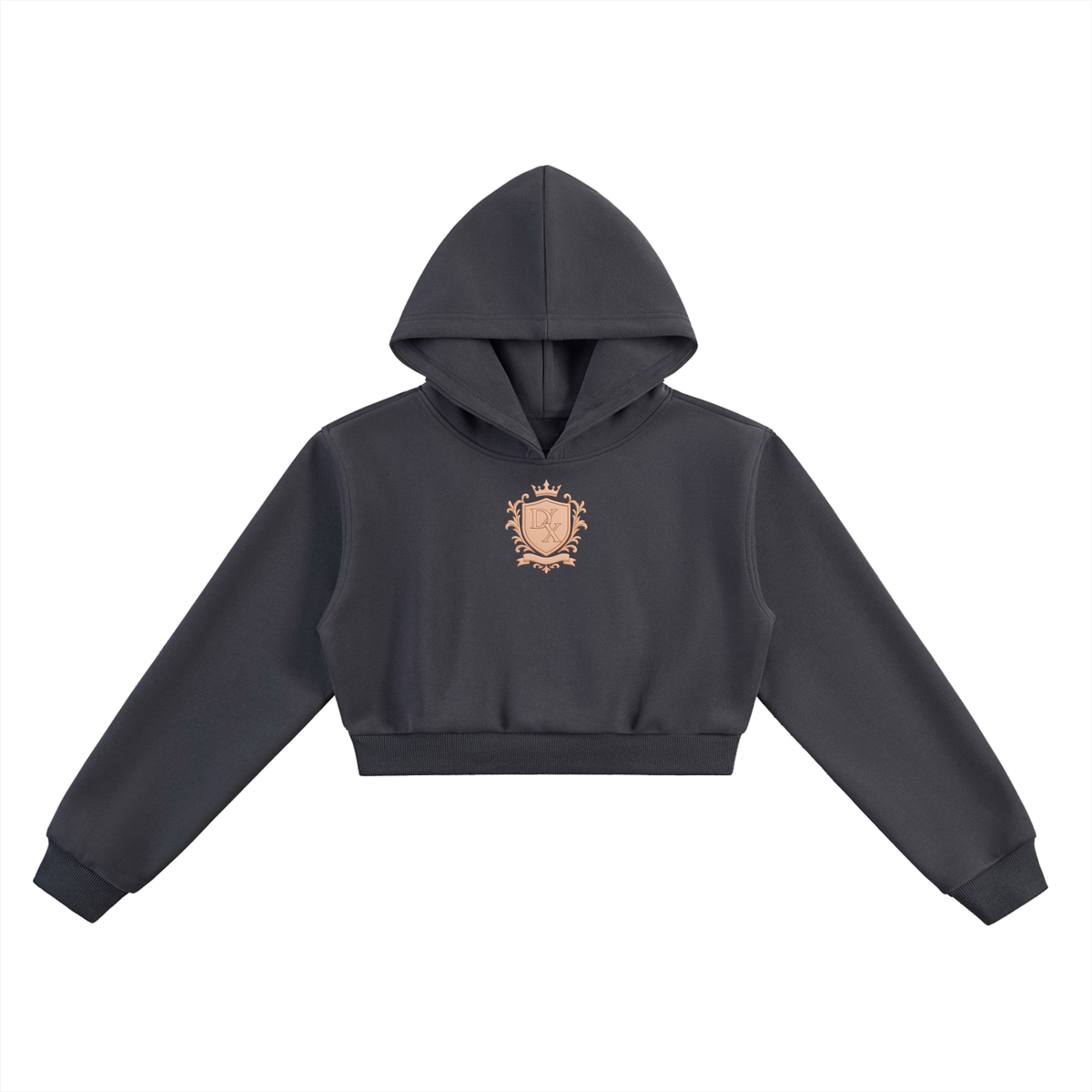 Radiant Crest Cropped Hoodie