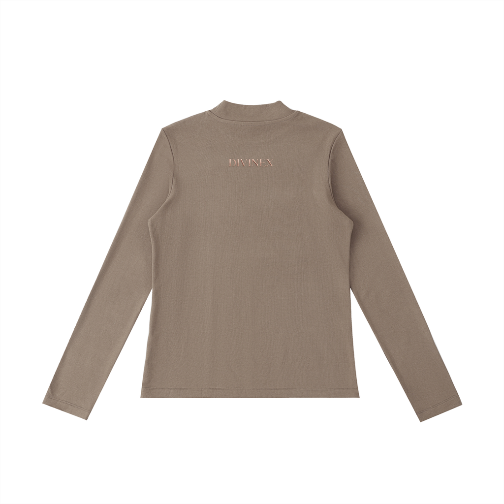 Crowned Essence Mock-Neck Luxe Top