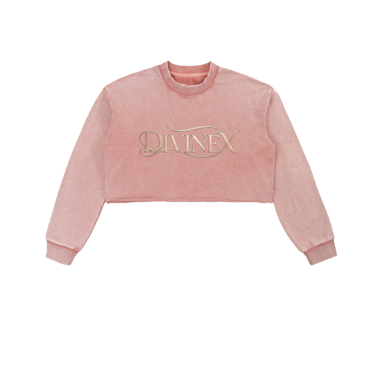 Ethereal Raw-Edge Crop Crew