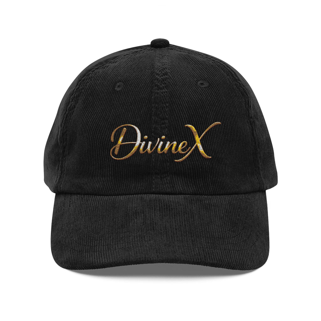 Gilded Script Corduroy Cap