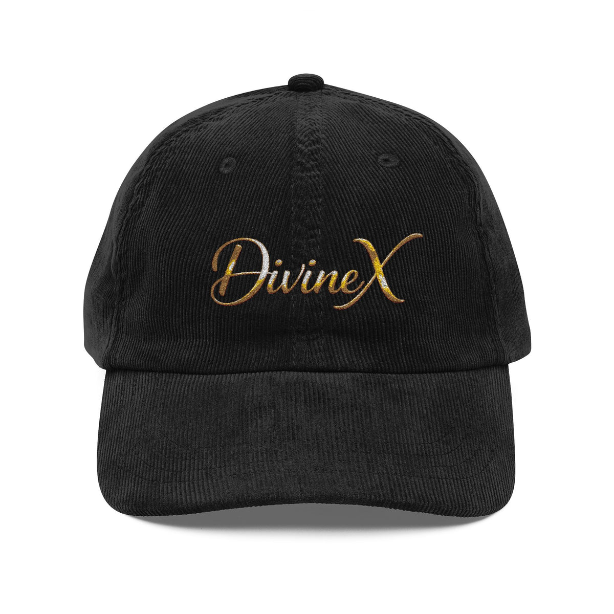 Gilded Script Corduroy Cap