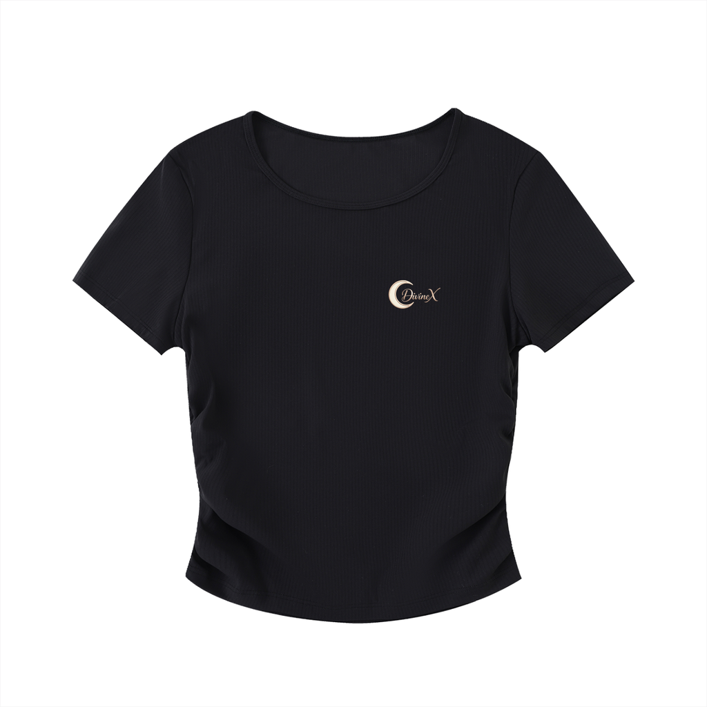 Velour Cinch Crop