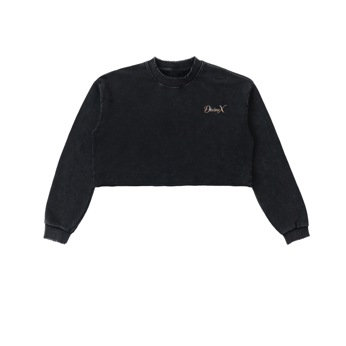 Ashfall Raw-Edge Crop Crew
