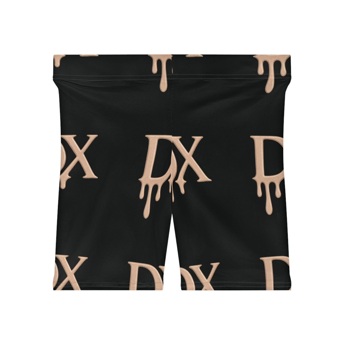 DX Monogram Drip Biker Shorts - Black