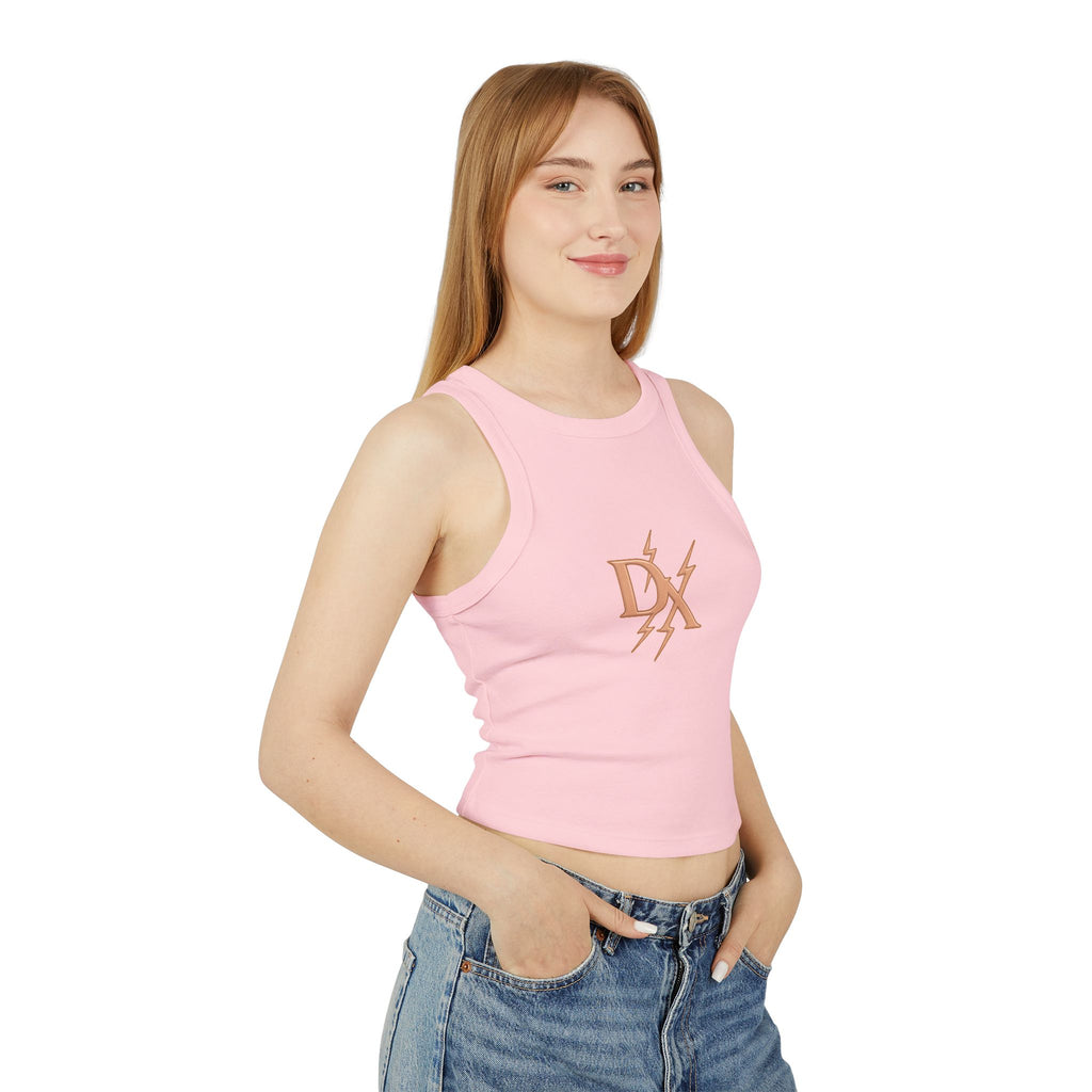 Rose Gold 'DX' Lightning Logo - Racer Tank Top