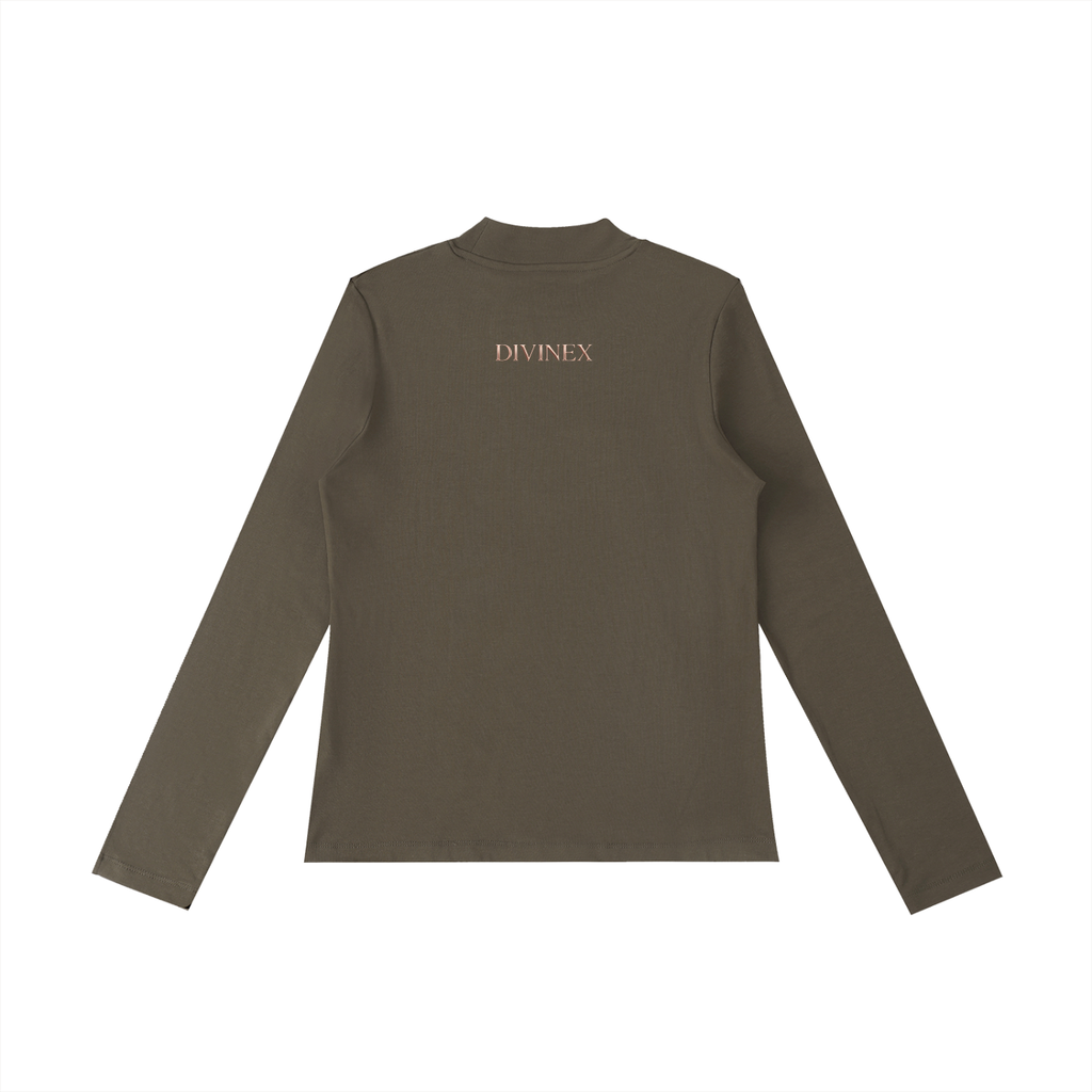 Crowned Essence Mock-Neck Luxe Top
