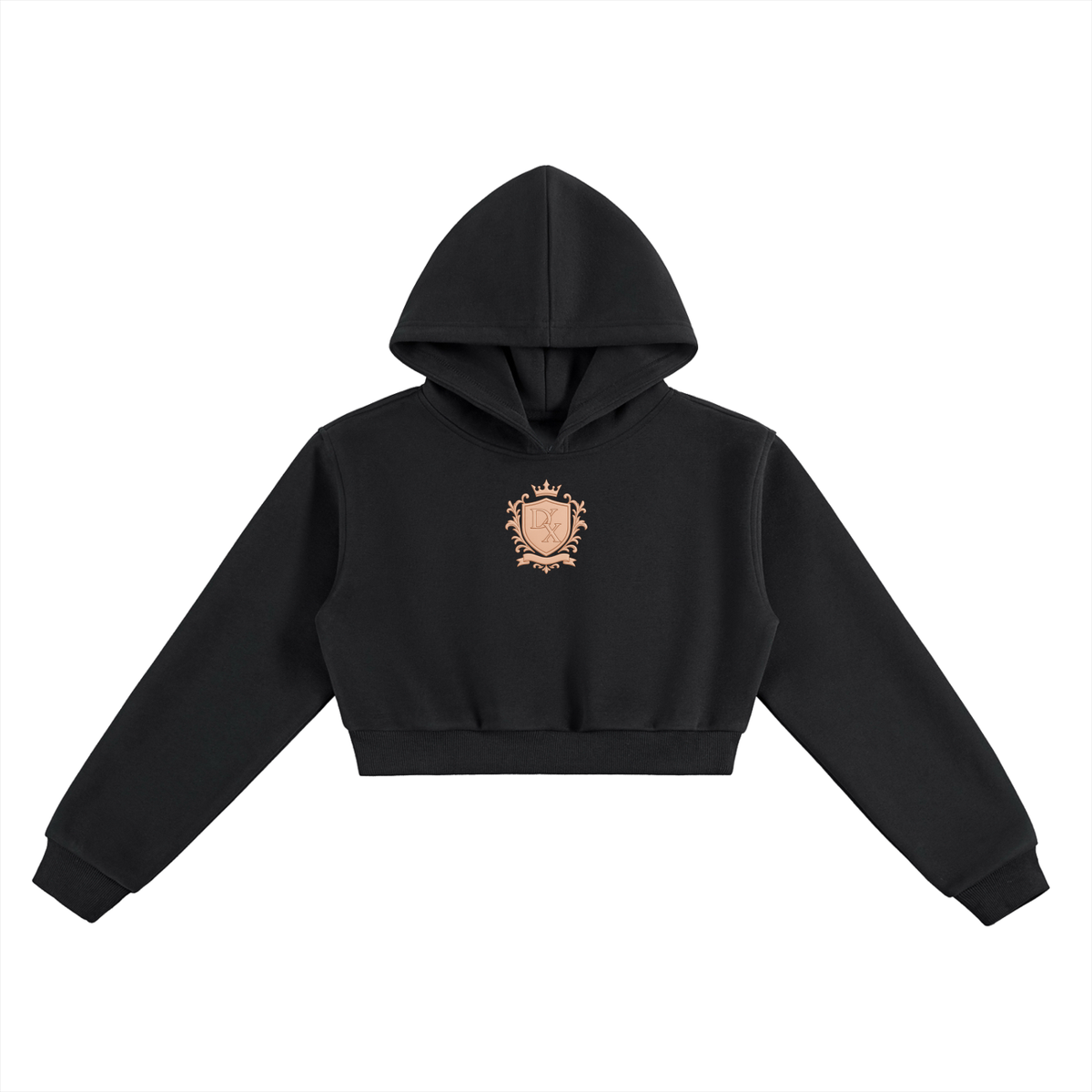 Radiant Crest Cropped Hoodie