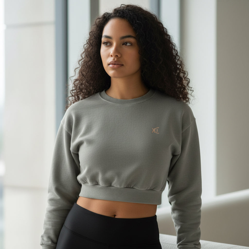 DivineX Vintage Crop Sweat