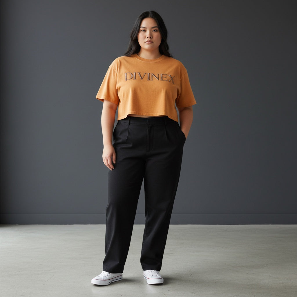 Snowwashed Signature Cropped Tee