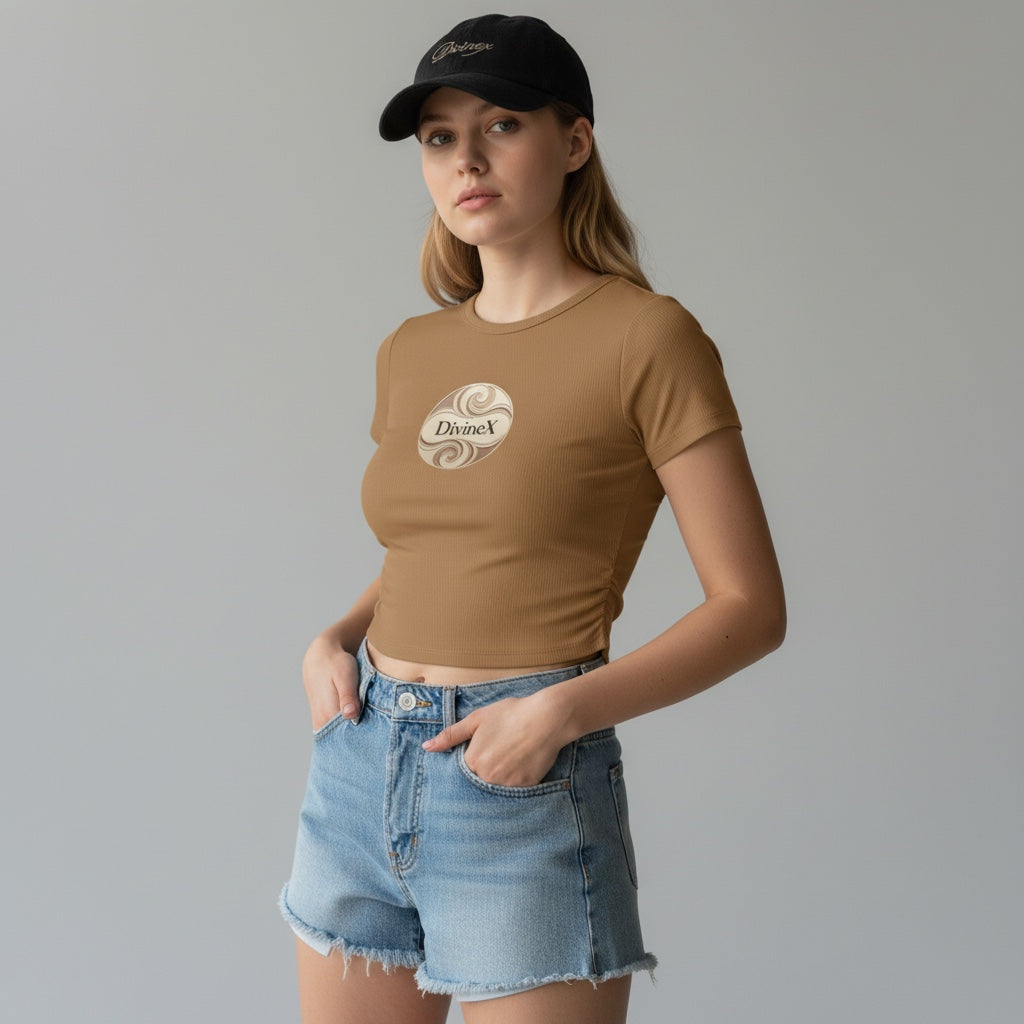 Velour Cinch Crop
