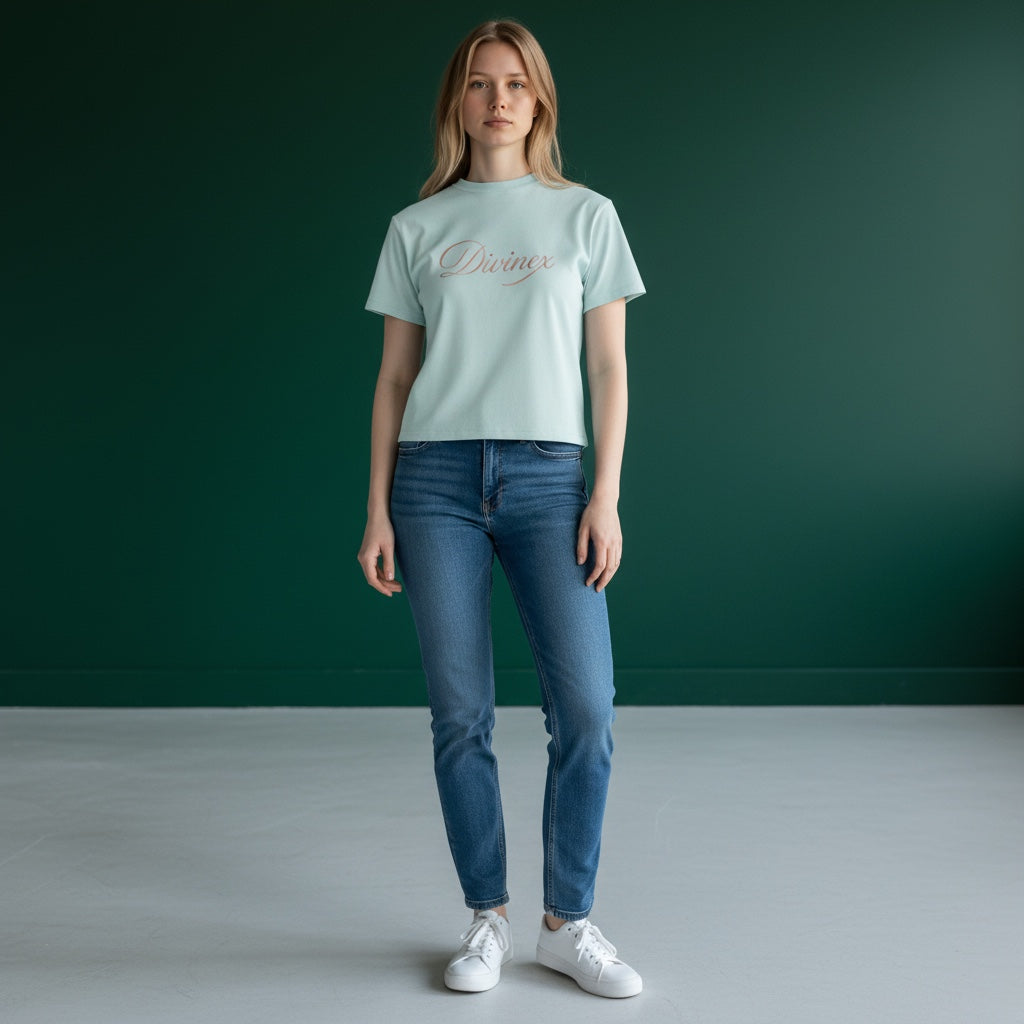 DivineX Signature Slim Mock-Neck Tee
