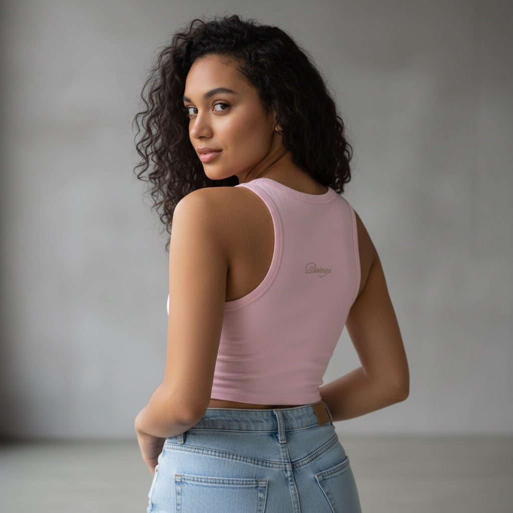 Rose Gold 'DX' Lightning Logo - Racer Tank Top