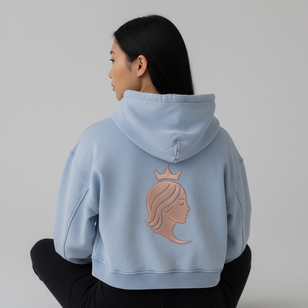 Snowwashed DivineX Cropped Hoodie