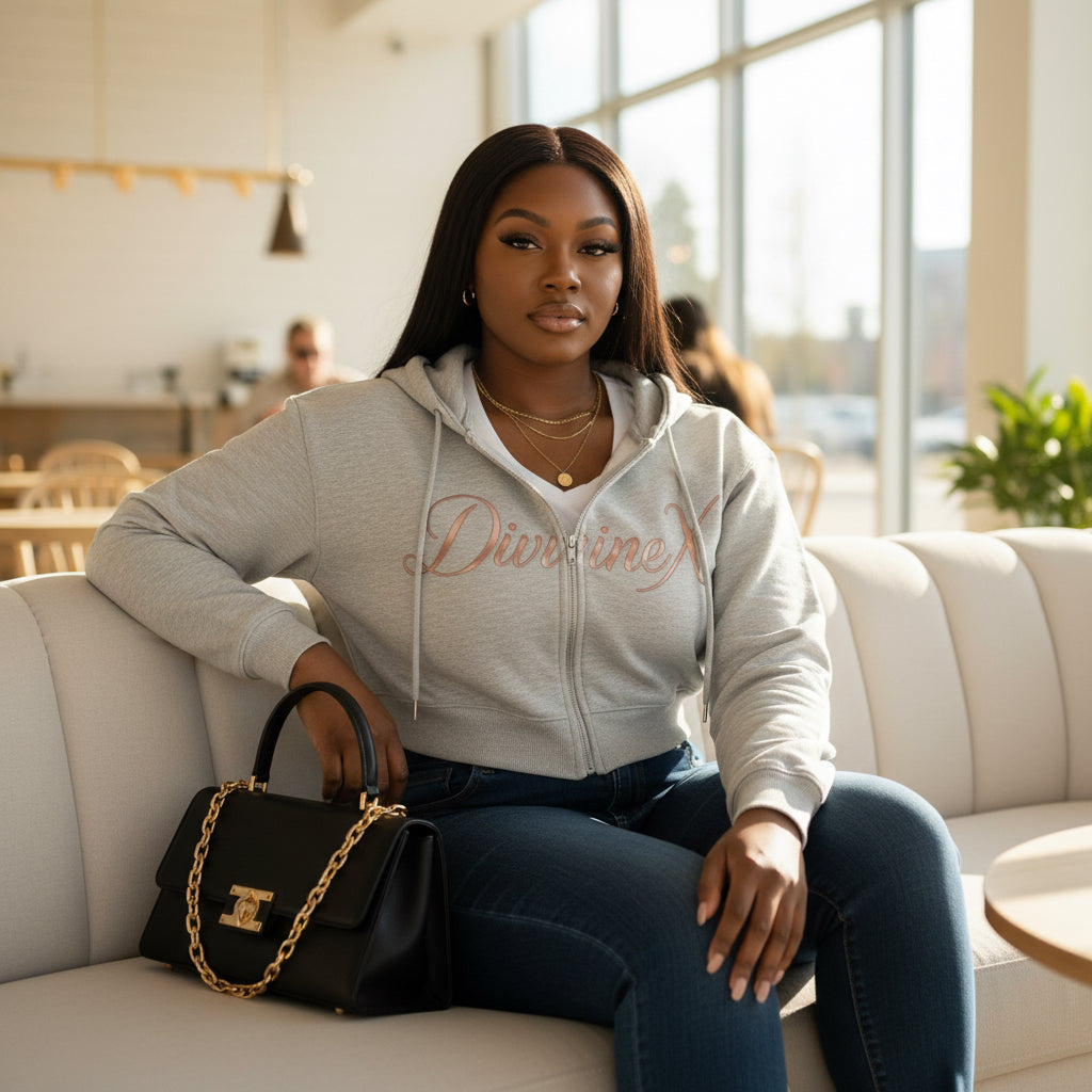 DivineX Zip Crop Hoodie