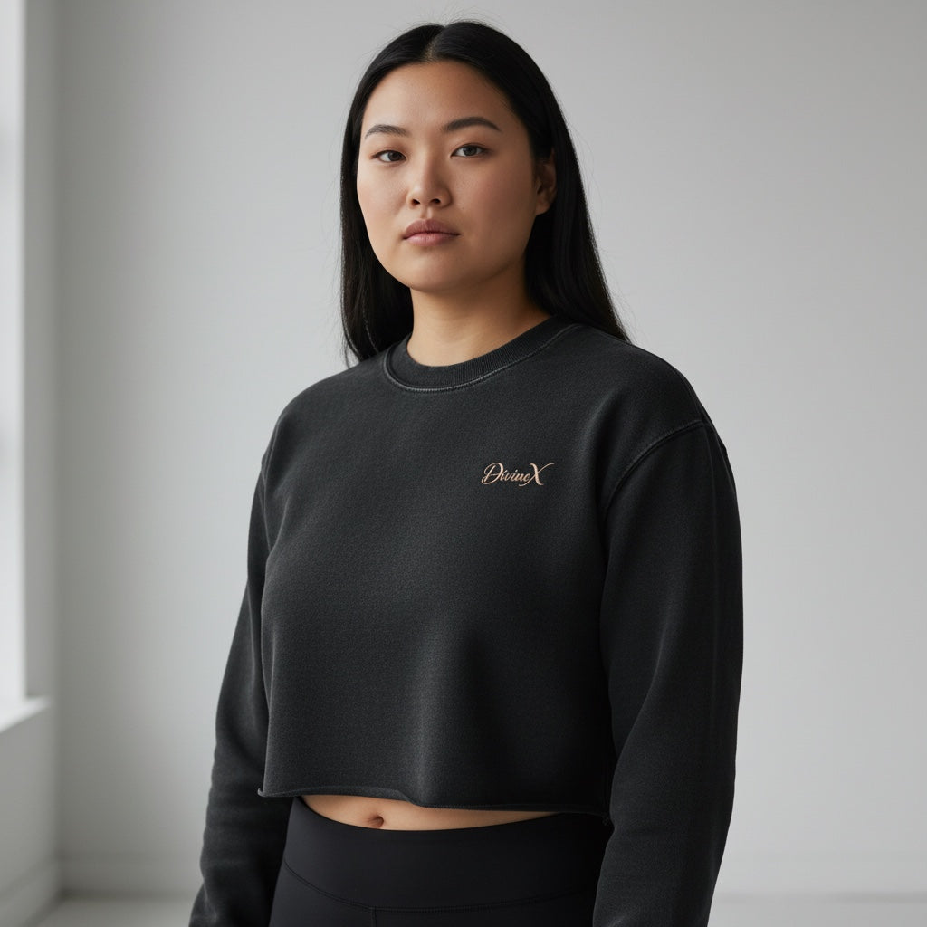 Ashfall Raw-Edge Crop Crew