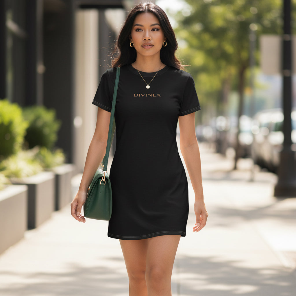 DIVINEX Black T-Shirt Dress