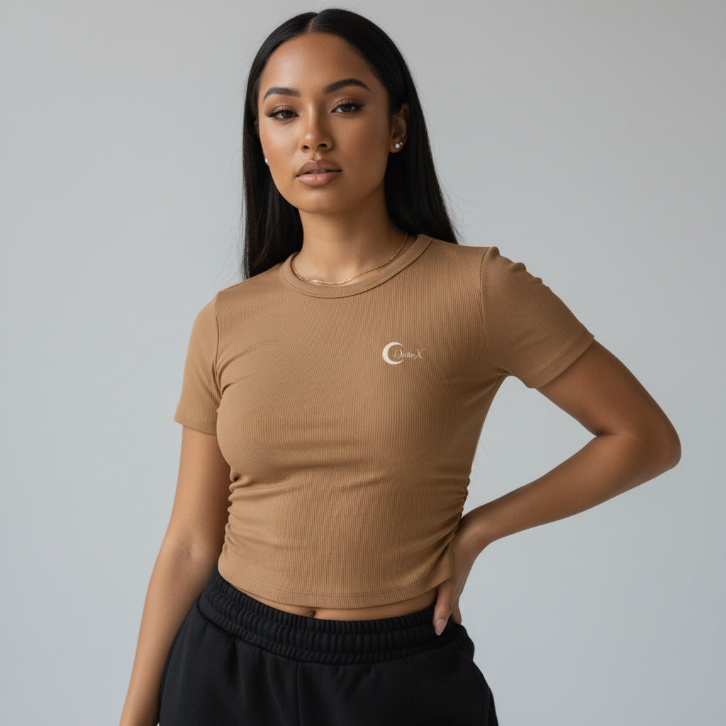Velour Cinch Crop