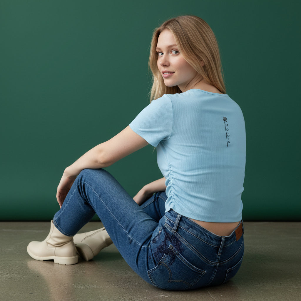 DivineX Spine Ruched Crop