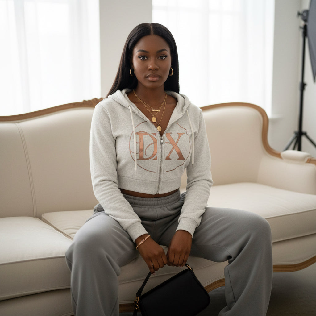 DivineX Ascend Zip Crop Hoodie