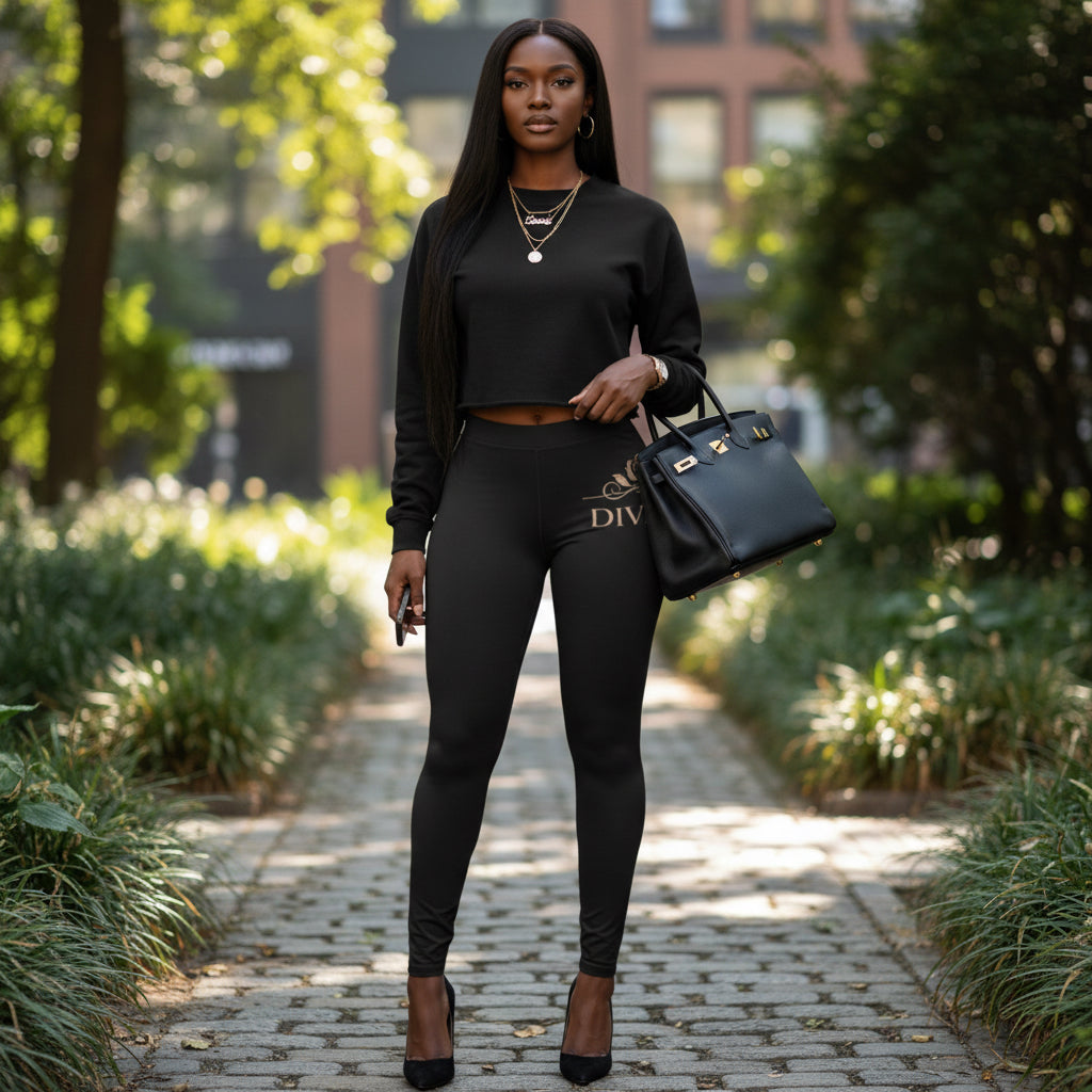 DivineX Noir Rose Legging