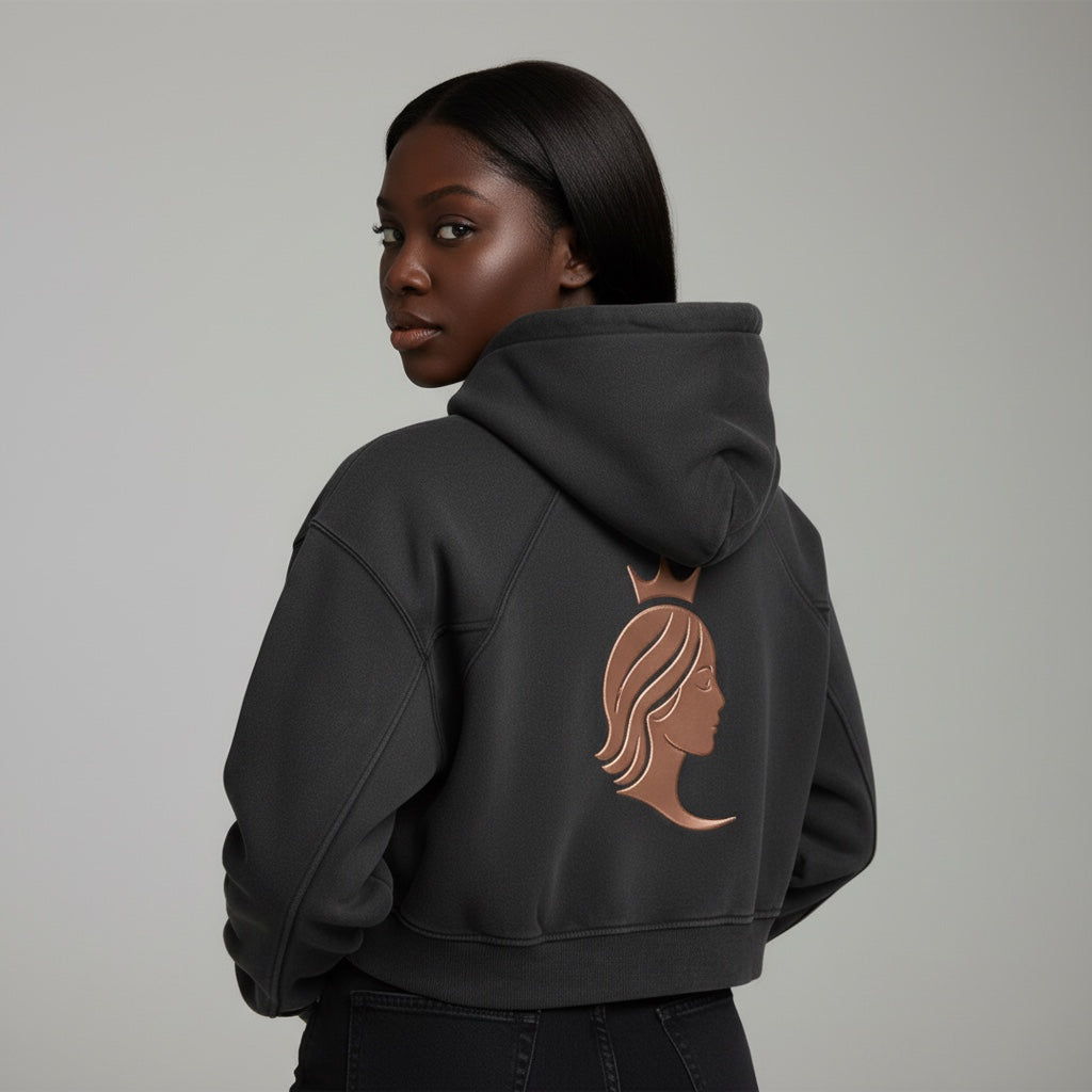 Snowwashed DivineX Cropped Hoodie