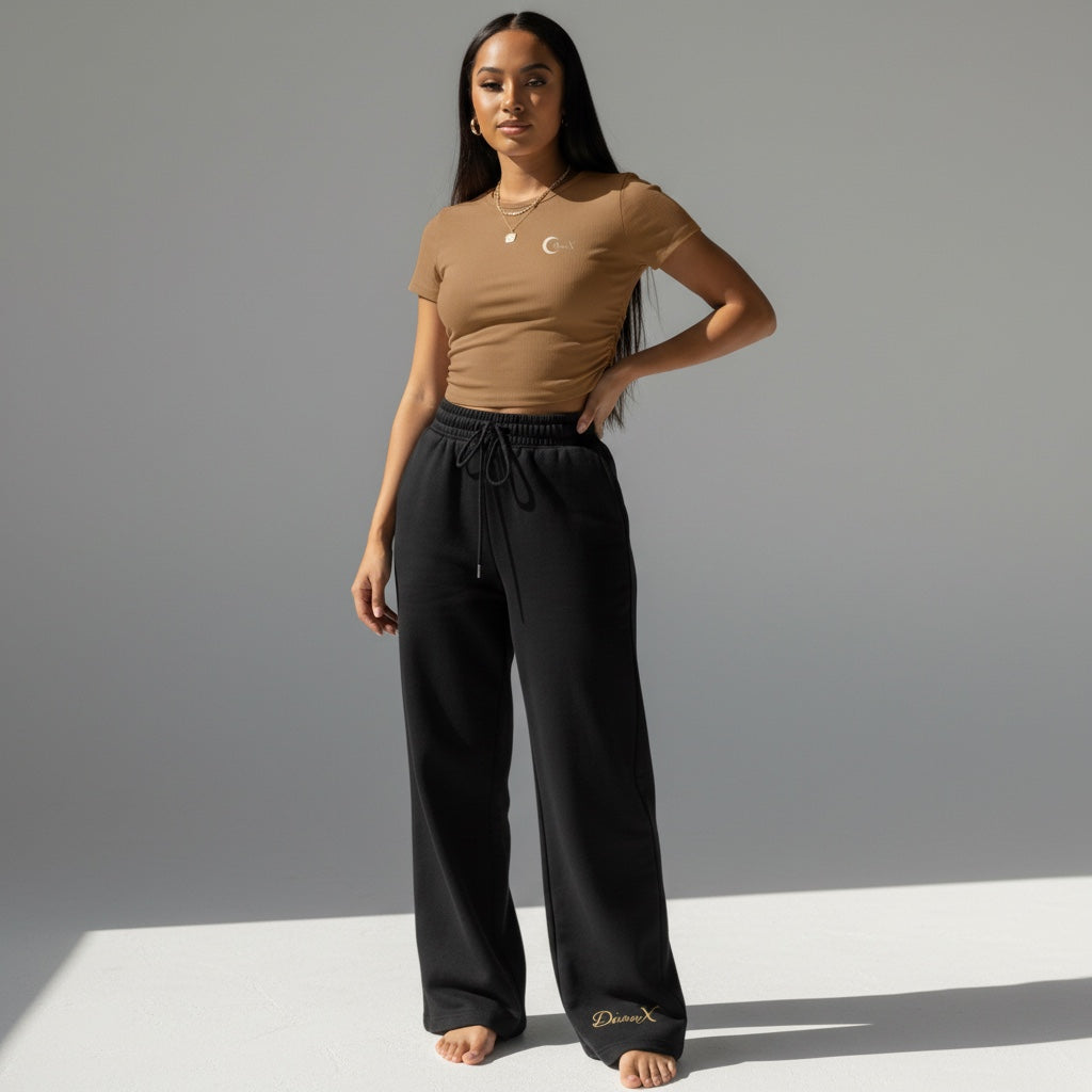 Velour Cinch Crop